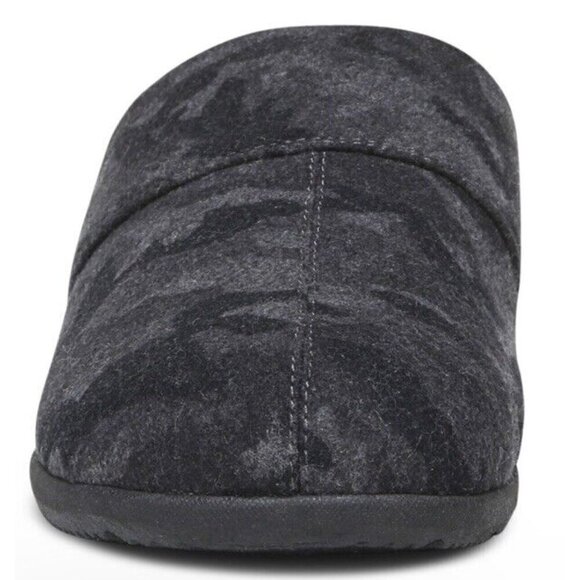 Vionic Slipper Mens 10 Alfons Dark Shadow Gray Suede Orthotic Mule New - Picture 6 of 11